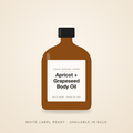 Apricot + Grapeseed Silky Body Oil bulk base, white label ready