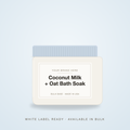 Coconut Milk + Oat Mineral Bath Soak bulk base, white label ready