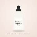 Licorice + Vitamin C Brightening Toner bulk base, white label ready
