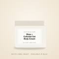Shea + Colloidal Oat Intensive Body Cream bulk base, white label ready