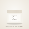 Shea + Squalane Unscented Rich Cream bulk base, white label ready