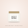 Vitamin C Eye Balm bulk base in an unbranded jar with a Your Brand Here label