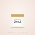 Vitamin C Face Balm bulk base in an unbranded jar with a Your Brand Here label